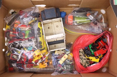 Lot 689 - Tray containing Dinky Toys and Matchbox loose...