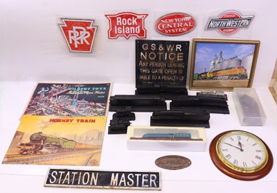 Lot 498 - Mixed lot of reproduction railwayana to...