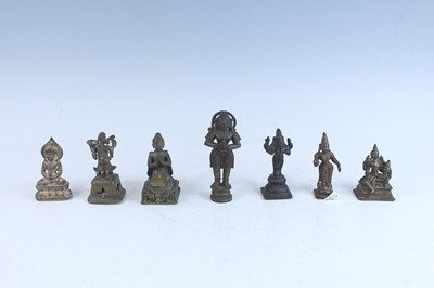Lot 17 - [McAllister Collection] Seven Indian bronze...