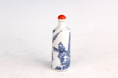 Lot 58 - A Chinese blue and white snuff bottle, Qing...