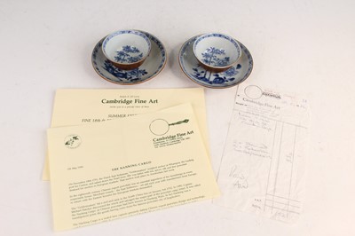 Lot 62 - Two sets of Chinese Nanking Cargo tea bowls...