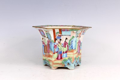 Lot 89 - A Chinese Canton enamelled planter, 19th...