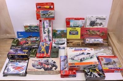 Lot 444 - One tray of various plastic and wooden kits to...