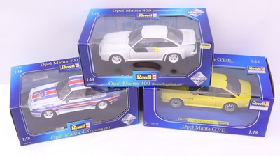 Lot 66 - Revell 1/18 scale group of three Opel Manta...
