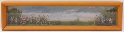Lot 933 - A 30mm scale flat soldier diorama depicting...