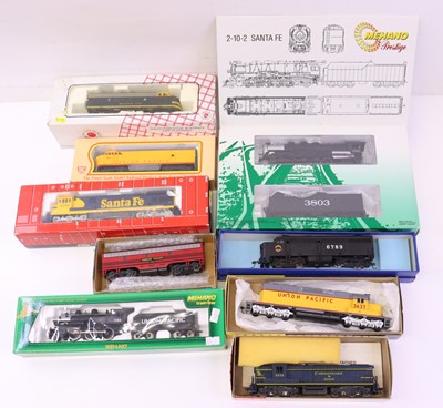 Lot 261 - Nine HO gauge locos to include an Atlas U36C...
