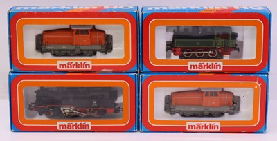 Lot 248 - Four Marklin H0 gauge locos to include a BR74...
