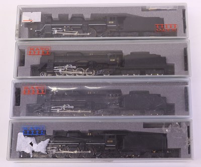 Lot 282 - Four Kato N gauge locos to include a C57 in...