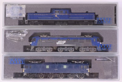 Lot 276 - Three Kato N gauge locos, to include an EF210,...