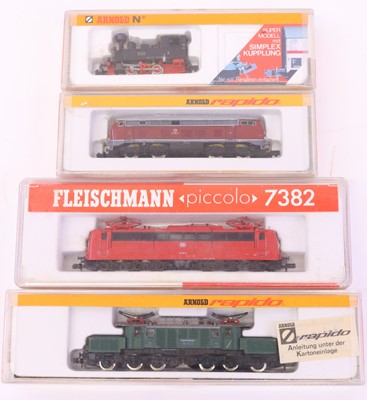 Lot 284 - Four N gauge continental outline locomotives...