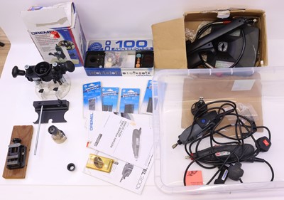 Lot 443 - Box of model making tools, to include Dremel
