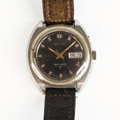 Lot 362 - A gentlemans Seiko Bell-Matic steel cased...