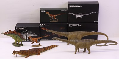 Lot 353 - Rebor 1/35th scale Dinosaur figure group, 5...