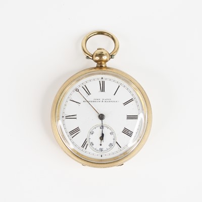 Lot 369 - A late Victorian gold plated cased open face...