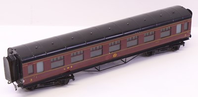 Lot 141 - An Exley 0 gauge LMS all 3rd coach in LMS...