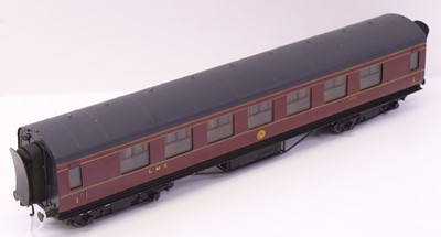 Lot 152 - An 0 gauge Exley LMS all 1st coach in LMS...