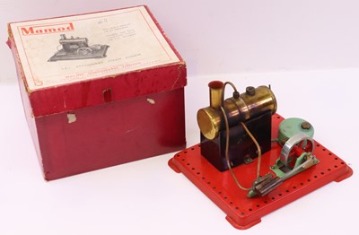 Lot 11 - A Mamod stationary spirit-fired live steam...