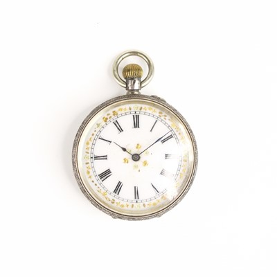 Lot 395 - An early 20th century ladies silver cased fob...