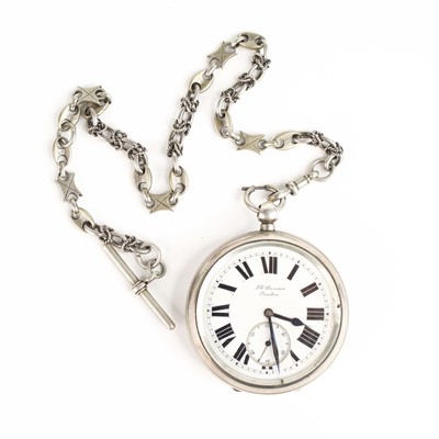 Lot 394 - A George V silver cased open face pocket watch,...