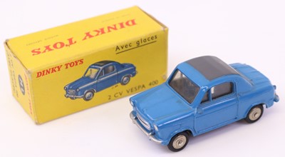 Lot 613 - French Dinky Toys No. 24L 2CV Vespa 400...