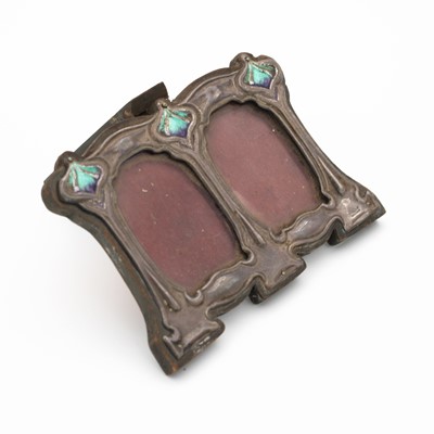 Lot 263 - An Art Nouveau silver and enamel clad double...