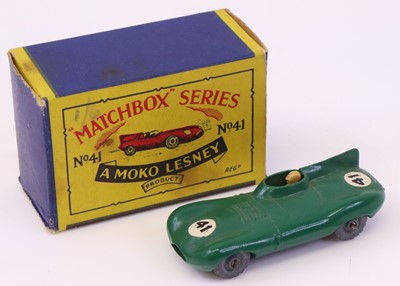 Lot 726 - Matchbox Lesney No.41a, Jaguar D Type, green...