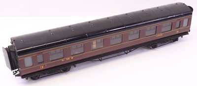 Lot 145 - Exley 0 gauge LMS all 3rd coach, in LMS maroon,...