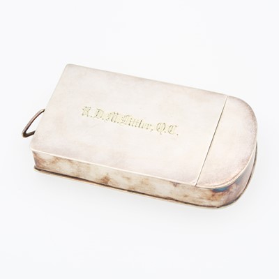 Lot 233 - A late 19th century white metal cigarette box,...