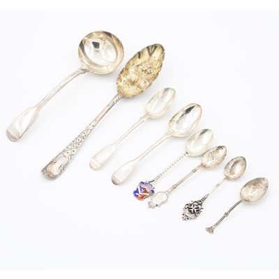 Lot 280 - A George III Scottish silver berry spoon,...