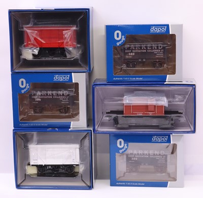 Lot 244 - Six Dapol 0 gauge finescale wagons, including...