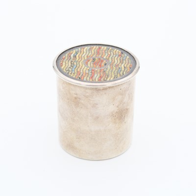 Lot 281 - A contemporary silver, gold leaf and enamel...