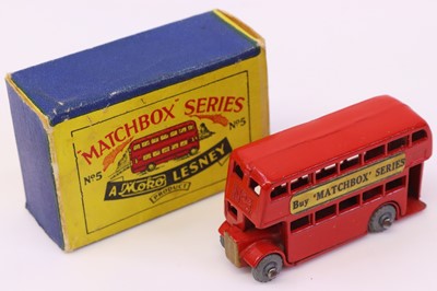 Lot 751 - Matchbox Lesney No. 5 London Bus in red with...