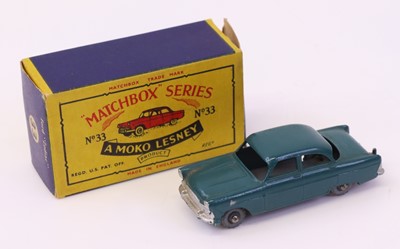 Lot 753 - Matchbox Lesney No. 33 Ford Zodiac, sea green...