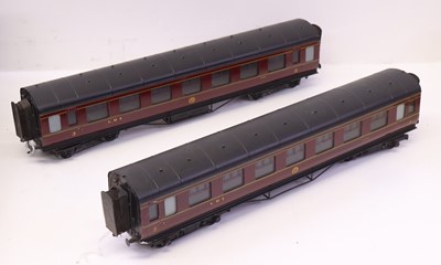 Lot 161 - Two Exley 0 gauge LMS coaches to include an...