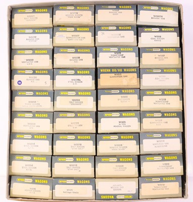 Lot 448 - Thirty six Wrenn 4-wheel goods wagons, a...