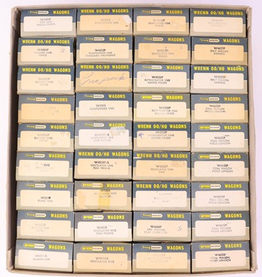 Lot 449 - Thirty six Wrenn 4-wheel goods wagons, a...