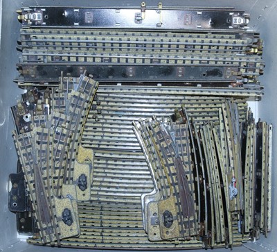 Lot 128 - Hornby-Dublo pre-war electric track, most in...