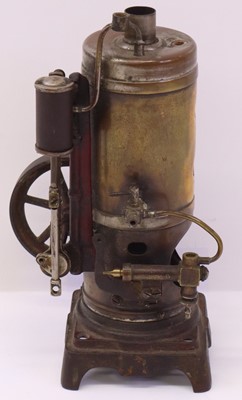 Lot 10 - Bing vertical live steam engine, comprising a...