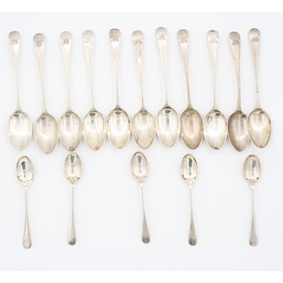 Lot 279 - A set of eleven late Victorian silver...