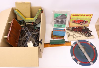 Lot 99 - A miscellany of Hornby 0 gauge items: early...
