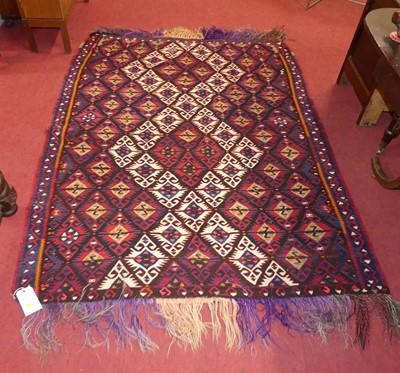 Lot 1410 - An Anatolian van kilim rug, 156cm x 254cm