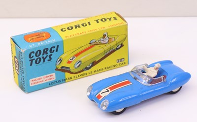 Lot 527 - Corgi Toys, 151A, Lotus Mark Eleven Le Mans...