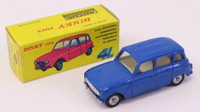 Lot 583 - French Dinky Toys, 518 Renault 4L, dark blue...