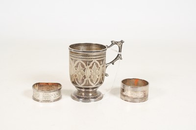 Lot 268 - A Victorian silver pedestal christening mug,...