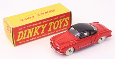Lot 595 - Dinky Toys, No.187, VW Karmann Ghia Coupe, red...
