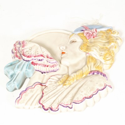 Lot 196 - A Clarice Cliff 'Crinoline Lady' wall pocket,...