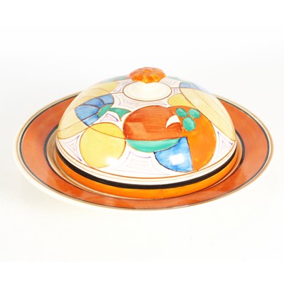 Lot 197 - A Clarice Cliff 'Melon' pattern muffin dish...