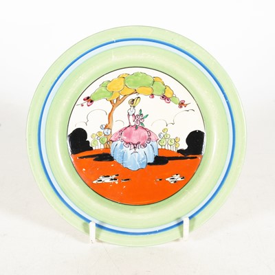 Lot 204 - A Clarice Cliff 'Crinoline Lady' pattern side...