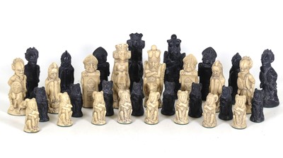 Lot 542 - A 1970s Robert Cox Warlock chess set,...