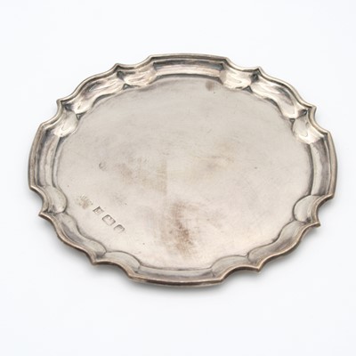 Lot 272 - An Elizabeth II silver card waiter, having...